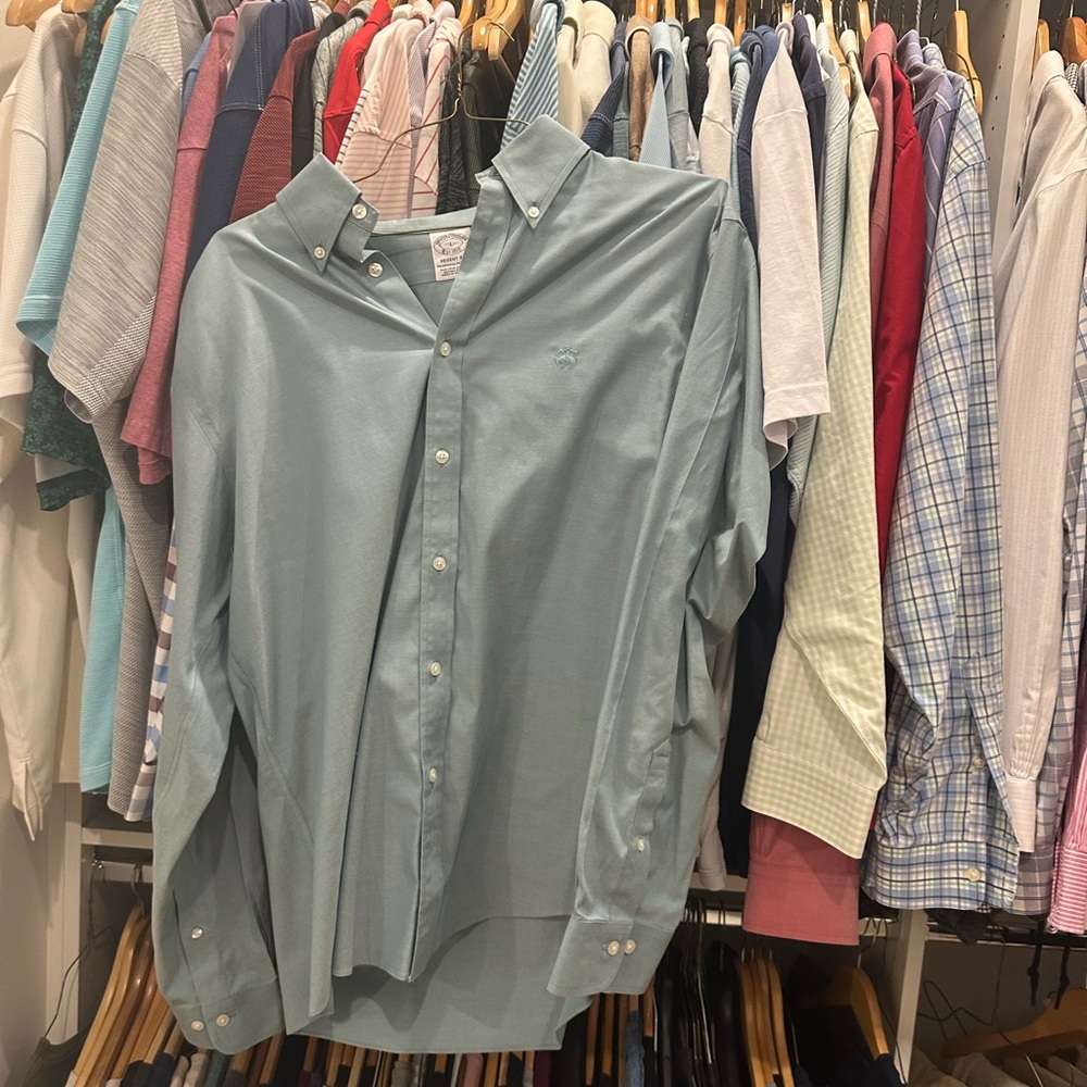 Brooks Brothers Green Casual Button Down Shirt